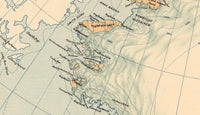 Old Map of Greenland Groenland 1937 Vintage map  | Vintage Map Wall Art Print
