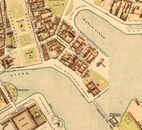 Old Map of Stockholm Lundgren Sweden 1885 Vintage Map | Vintage Map Wall Art Print