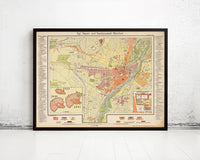 Old Map of Munich Munchen Germany 1890 Vintage Map | Vintage Map Wall Art Print