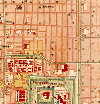 Old Map of Kyoto Japan 1900 Vintage Map | Vintage Map Wall Art Print