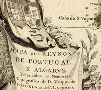 Old Map of Algarve and Portugal 1780 Vintage Map | Vintage Map Wall Art Print