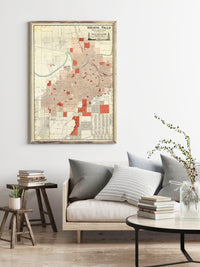 Old map of Wichita Falls Texas 1940 Vintage Map | Vintage Map Wall Art Print