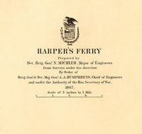 Old Map of Harpers Ferry West Virginia 1863 Wall Map Print