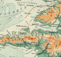 Old Map of Iceland Islandia 1928 Vintage Map of Iceland  | Vintage Map Wall Art Print