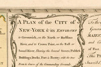 Ancient New York and Manhattan Map 1775 Vintage Map | Vintage Map Wall Art Print