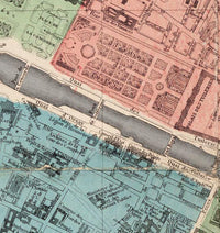 Old Map of Paris 1867 France Vintage Paris Plan  | Vintage Map Wall Art Print
