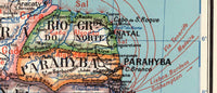 Old Map Brasil 1929 Mapa do Brasil Vintage Map | Vintage Map Wall Art Print