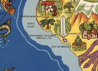Old Map of Hawaiian Islands 1937 Hawaii Vintage Map | Vintage Map Wall Art Print