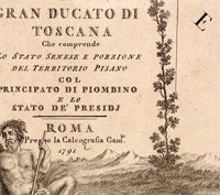 Old Map of Tuscany Toscana Italy 1791 Vintage Map | Vintage Map Wall Art Print