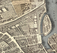 Old Map of Paris 1739 Turgot Map Vintage Map of Paris | Vintage Map Wall Art Print