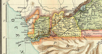Old Map of Congo Africa 1910 Vintage Map  | Vintage Map Wall Art Print