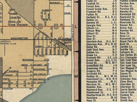 Old map of Phoenix Arizona 1947 Vintage Map  | Vintage Map Wall Art Print