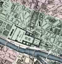 Old Map of Paris, France 1878  | Vintage Map Wall Art Print