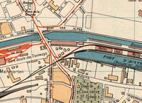 Old Map of Strasbourg Strassburg 1929 France  | Vintage Map Wall Art Print