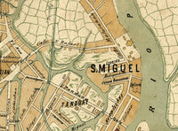Old Map of Manila Philippines 1898 Vintage Map | Vintage Map Wall Art Print