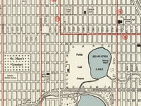 Old Map of Minneapolis 1945 Vintage Map | Vintage Map Wall Art Print