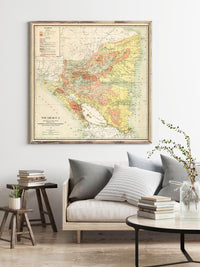 Old Map of Nicaragua 1903 Vintage Map of Nicaragua | Vintage Map Wall Art Print