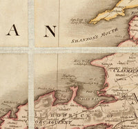 Vintage Map of Ireland 1797 Beautiful Old Map of Ireland  | Vintage Map Wall Art Print