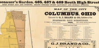 Old Map of Columbus Ohio 1881 Vintage Map | Vintage Map Wall Art Print