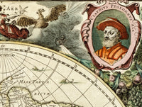 Old World Map Old Map 1641 Vintage Map  | World Map Gift World Map Print | Vintage World Map | World Map Wall Art | Large Map Print