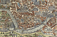 Old Map of Rome Italy 1580 Vintage Map of Rome | Vintage Map Wall Art Print