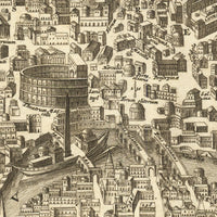 Old Map of Rome Roma Italy 1696 Ancient Map of Rome Vintage Map | Vintage Map Wall Art Print