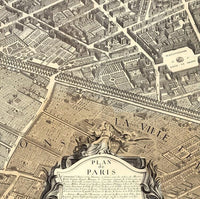 Old Map of Paris 1739 Turgot Map Vintage Map of Paris | Vintage Map Wall Art Print
