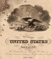 Old Map of United States 1850 Vintage Map | Vintage Map Wall Art Print