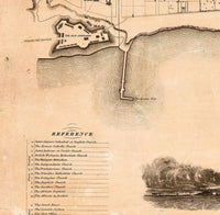 Old Map of Toronto Ontario Canada 1842 Vintage map Toronto  | Vintage Map Wall Art Print