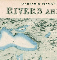 Vintage Poster Comparative Rivers and Lakes 1851 Vintage Poster | Vintage Map Wall Art Print | Large Poster Print | Home Decor Wall Art