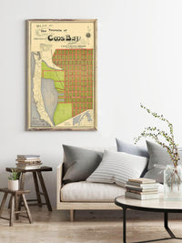 Old Map of Coos Bay Oregon 1906 Vintage Map | Vintage Map Wall Art Print