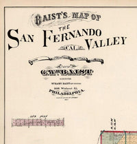 Old Map of San Fernando The Valley 1921 Vintage Map  | Vintage Map Wall Art Print