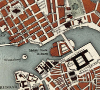 Old Map of Stockholm Sweden 1844 Vintage Map  | Vintage Map Wall Art Print