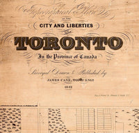 Old Map of Toronto Ontario Canada 1842 Vintage map Toronto  | Vintage Map Wall Art Print