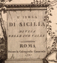 Old Map of Sicily Sicilia Italy 1790 Vintage Map | Vintage Map Wall Art Print