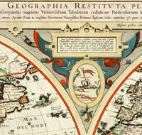 Old World Map 1618 Old Map of the World | World Map Gift World Map Print | Vintage World Map