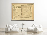Old Map of Trinidad Tobago 1800 Vintage Map | Vintage Map Wall Art Print