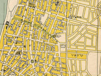 Old Map of Tel Aviv Jaffa Israel Vintage Map | Vintage Map Wall Art Print