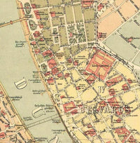 Old Map of Budapest Hungary 1884 Vintage Map | Vintage Map Wall Art Print