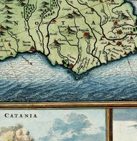 Old Map of Sicily Sicilia Italy 1680 Vintage Map | Vintage Map Wall Art Print