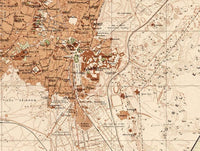 Old Map of Cairo Egypt 1920  | Vintage Map Wall Art Print