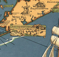 Old Map of Long Island 1933 Vintage Map | Vintage Map Wall Art Print
