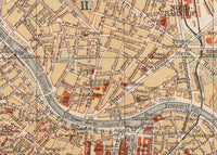 Old Map of Vienna Austria 1928 Vintage Map | Vintage Map Wall Art Print