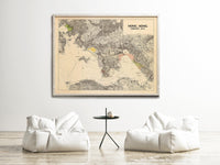 Old Map of Hong Kong Kowloon 1941 Vintage Map  | Vintage Map Wall Art Print