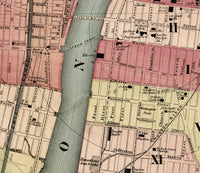Old Map of Troy New York 1877 Vintage Map | Vintage Map Wall Art Print