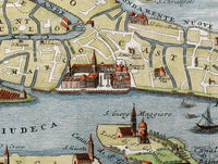 Vintage Old Map of Venice Venetia Venezia , Italy 1720  | Vintage Map Wall Art Print