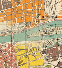 Old Map of Prague 1900 Czech Republic Vintage Map | Vintage Map Wall Art Print