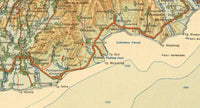 Old Map of Bali Indonesia 1935 Vintage Map | Vintage Map Wall Art Print