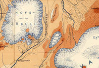 Old Map of Iceland Islandia 1928 Vintage Map of Iceland  | Vintage Map Wall Art Print