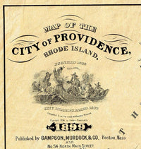 Old Map of Providence 1899 Rhode Island Vintage Map | Vintage Map Wall Art Print